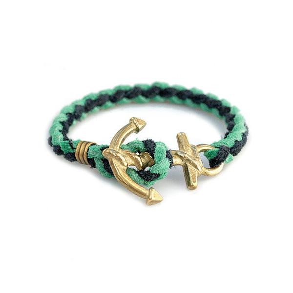 Button Works ボタンワークス Anchor Woven Bracelet NAVYxMI...