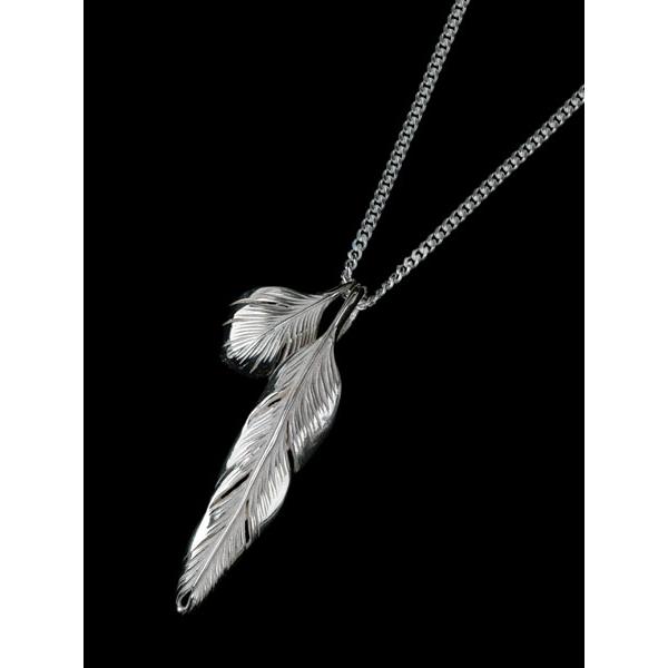 HARIM ハリム Slender feathers Very shine Necklace WH ...