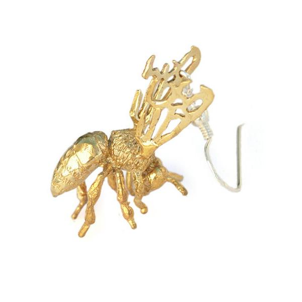 HOASHI YUSUKE ホアシユウスケ 「 働くハチ 」 ピアス ( フックタイプ ) 正規品 ...