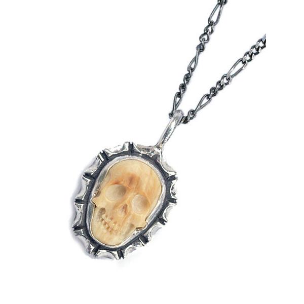 Lee Downey リーダウニー Skull Necklace -Mammoth Ivory- /...