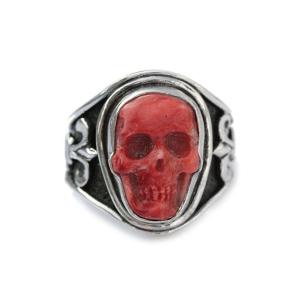 Lee Downey リーダウニー Sculpted Skull Ring - Spiney Oyster / スカル リング 指輪 スパイニーオイスター シェル 貝殻 ドクロ シルバー メンズ レディース …