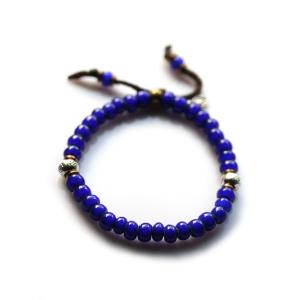 未使用品 M.Cohen エムコーエン 青色ビーズ メンズ ブレスレット M.Cohen（エムコーエン） The Azuli Bracelet Malachite B-104001