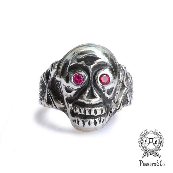 ピーナッツカンパニー PEANUTS&amp;CO. Skull Poison Ring "Zirconia...