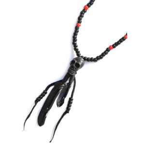 Rooster King & Co. ジョニーデップ レザー＆ビーズネックレス ルースターキング&カンパニー Rooster King & Co. |ジョニー