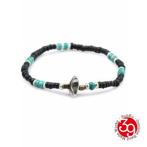 SunKu（サンク） 39 Turquoise & Silver Peace Hook Bracelet [ SK-340
