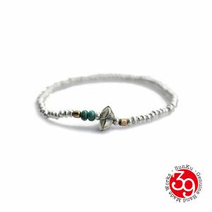SunKu（サンク） 39 Silver × Turquoise Bracelet 3Piece Turquoise 