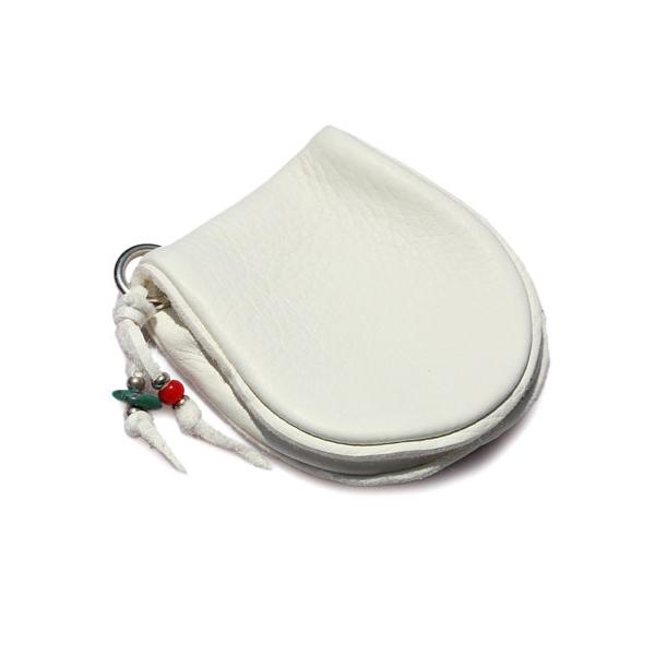 SunKu サンク 39 Deer Leather Coin Purse White ディアレザーコ...