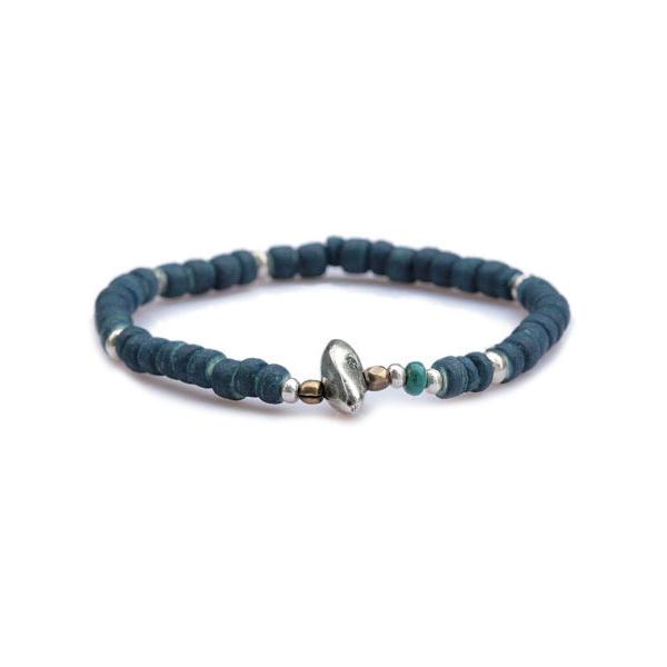 SunKu サンク 39 インディゴ染めビーズブレスレット (M Beads) SK-068 正規品...