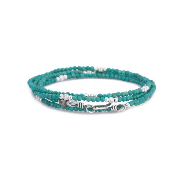 SunKu サンク 39 Small Beads Long Necklace Turquoise ×...
