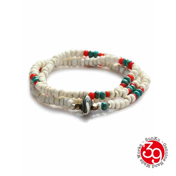 SunKu サンク 39 Antique Beads Mix 3 Roll Necklace &amp; B...