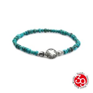 SunKu（サンク） 39 Turquoise & Silver Peace Hook Bracelet [ SK-340