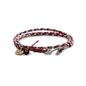 オン ザ サニー サイド オブ ザ ストリート ON THE SUNNY SIDE OF THE STREET Fish-Hook Preppie Rope 3-Roll Bracelet (Tricolor) ブレスレット｜its12midnight