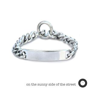 オン ザ サニー サイド オブ ザ ストリート ON THE SUNNY SIDE OF THE STREET Curblink Chain ID Bracelet 211-104B / チェーン ブレスレット｜its12midnight
