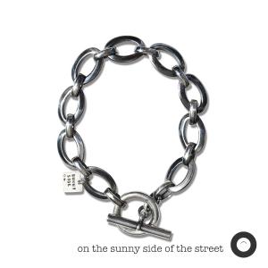 オン ザ サニー サイド オブ ザ ストリート ON THE SUNNY SIDE OF THE STREET Oval Chain Bracelet 710-155B チェーン ブレスレット シルバーカラー｜its12midnight
