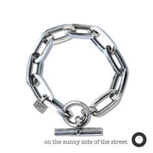 オン ザ サニー サイド オブ ザ ストリート ON THE SUNNY SIDE OF THE STREET Trombone Chain Bracelet 810-161B チェーン ブレスレット シンプル｜its12midnight
