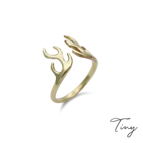 Tiny タイニー 森の記憶 鹿の角 リング ( 真鍮 ) 正規品 指輪 ブラス ゴールドカラー フ...