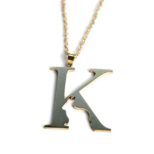 Tiny タイニー K×ウサギ ネックレス 正規品 イニシャル ラビット アルファベット ペンダント...