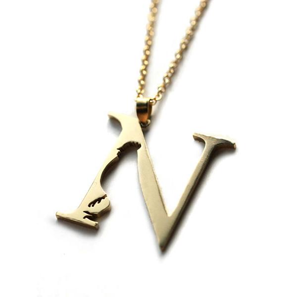 Tiny タイニー N×オンドリ ネックレス 正規品 イニシャル 鳥 アルファベット ペンダント ゴ...