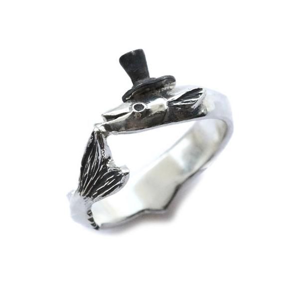 Tiny タイニー 訪問者 秋の紳士 正規品 リング 指輪 シルバー シルクハット サンマ 魚 秋刀...