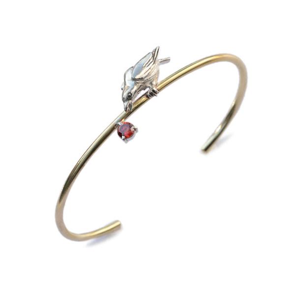 Tiny タイニー 赤い誘惑 バングル 正規品 ブレスレット カラス バード ゴールドカラー シルバ...