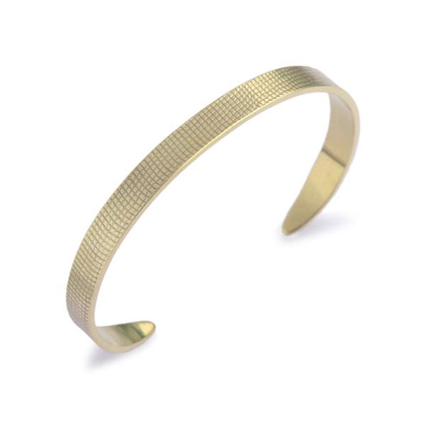 Tiny タイニー クロコ バングル 正規品 カフブレスレットアンティークゴールド フリーサイズ 調...