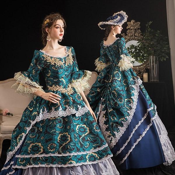 貴族 ドレス ステージ衣装 舞台衣装 オペラ声楽 中世貴族風 お姫様 宮廷 お嬢様 パーティー 演奏...