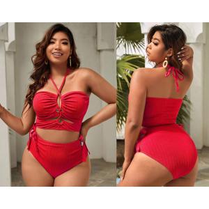 大きいサイズ 水着 無地 ビキニ プラスサイズ...の詳細画像3