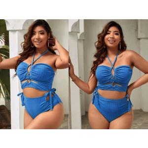 大きいサイズ 水着 無地 ビキニ プラスサイズ...の詳細画像5