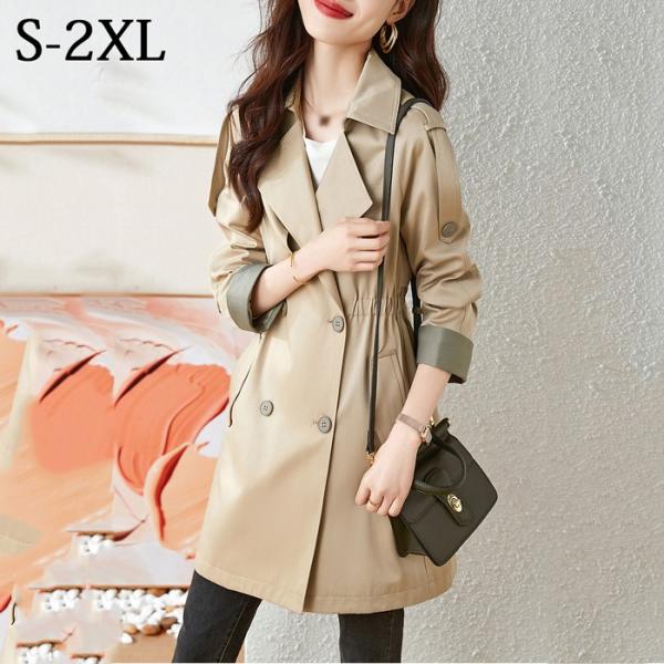 トレンチコート レディース 春 ロング 撥水 秋 冬 春 梅雨 オールシーズン対応 スプリングコート...
