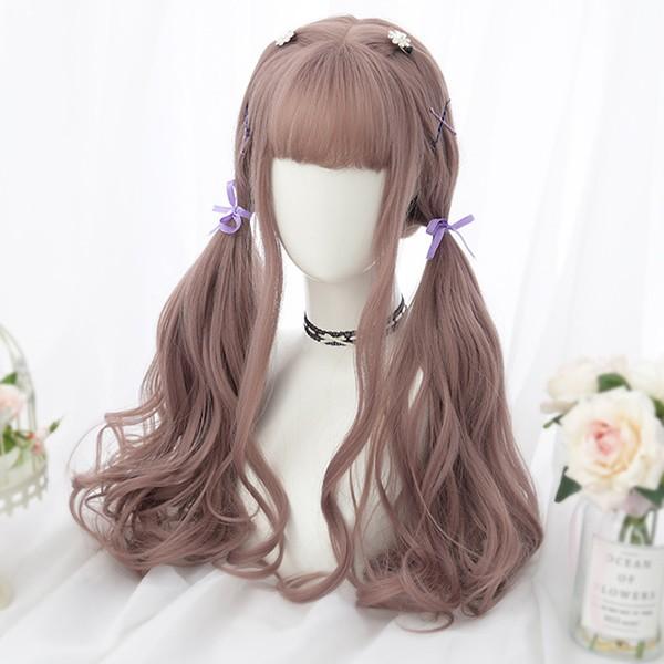 ウイッグ ロリータ ロング カール 原宿風 Lolita ネット付 つけ毛 姫髪 コスプレ用 可愛い...