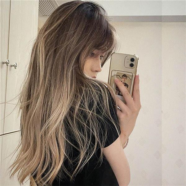 ウィッグ ロング カール フルウィッグ かつら グラデーション  ふわパーマ