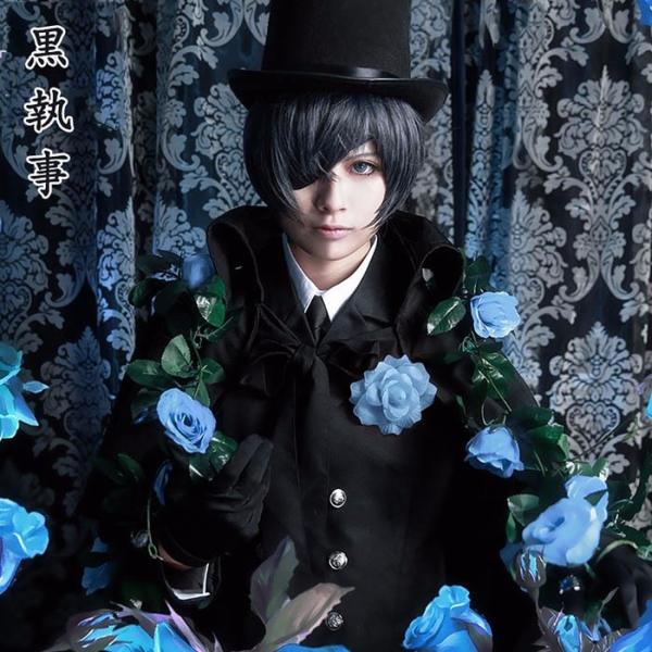 シエル コスプレ衣装 黒執事 豪華セット 葬式礼服 メンズスーツ シエル?ファントムハイヴ マダム ...