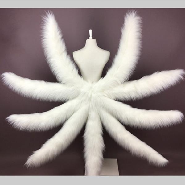 コスプレ道具 狐の尻尾 アニマル動物 ピンク ホワイト 2colors 九尾 60cm 80cm 1...