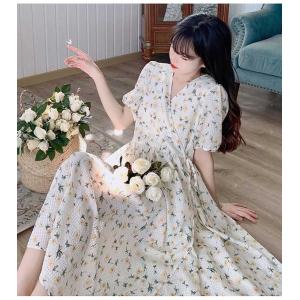 リゾートワンピース 花柄ワンピース 大人可愛い...の詳細画像3