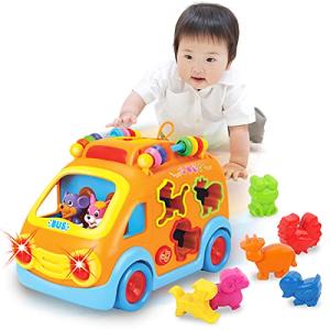 KaeKid 多機能 車 おもちゃ 赤ちゃん おもちゃ 音楽バス 音と光 知育玩具 早期開｜itsumonostore