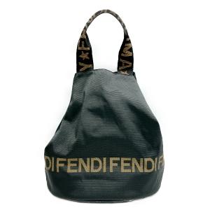 FENDI(フェンディ) ロゴ サイドボタン バケツ型 ヴィンテージ トートバッグ キャンバス/レザー レディース中古B20230803｜itsyoursbyapre