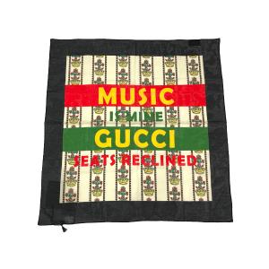 中古SA/極美品 GUCCI グッチ スカーフ スカーフ 63cm×63cm ソニーミュージックコラボ 100周年 MUSIC IS MINE ラスタ   20439408｜itsyoursbyapre