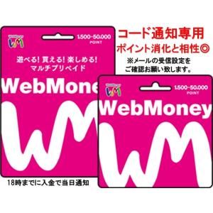 コード通知専用 WebMoney（ウェブマネー）　5000　P（5000円相当）