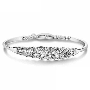 IUHA【雪の結晶】ブレスレット レディース 可愛い スワロフスキー社製 