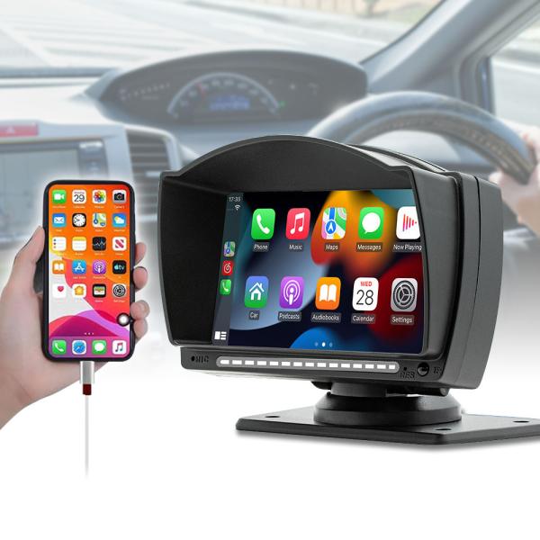 5インチ モニター カープレイ オンダッシュモニター アンドロイドオート ミラーリング スピーカー ...