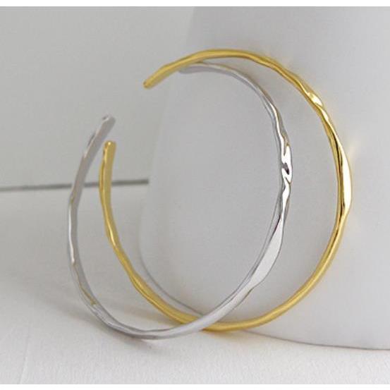 バングル レディース シルバー ゴールド ウェイブ ブレスレット おしゃれ カジュアル シンプル シ...