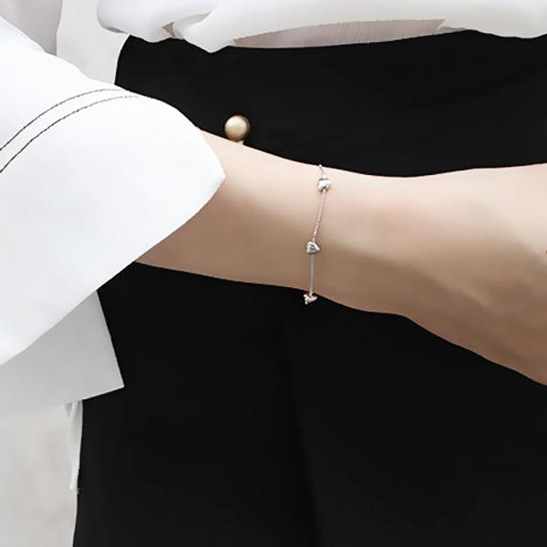 ブレスレット レディース ハート シルバー ベネチアン チェーン おしゃれ かわいい カジュアル シ...