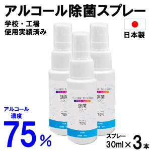 アルコール除菌スプレー 3本×30ml ■日本製  除菌スプレー