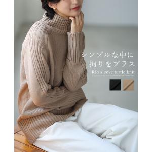 ニット レディース ハイネック 長袖 トップス 50代 40代 30代 シンプル ラグラン リブ ゆったり 大きいサイズ 体型カバー セーター メール便不可 送料無料