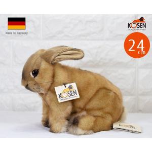 ケーセン(Kosen)社 ウサギ（ベージュ、座り）のぬいぐるみ : 木の