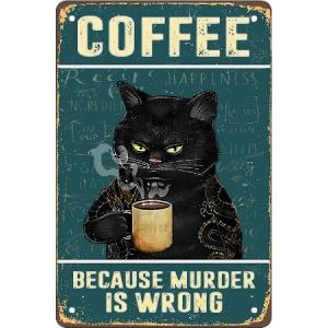 Retro Cat Coffee Metal S...の商品画像