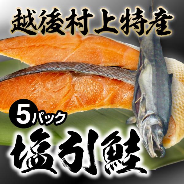 【村上特産】塩引鮭　切身 / 4切×5パック