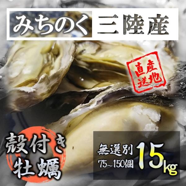 カキ みちのく三陸産 殻牡蠣 15kg 産地直送 加熱用 世界三大漁場 石巻 亜鉛 鉄分 バーベキュ...