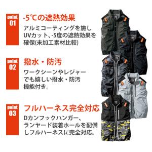 バートル ベスト エアークラフト ファン付き作...の詳細画像4