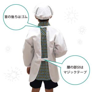 給食白衣 割烹着型 抗菌シリーズ 給食エプロン...の詳細画像2